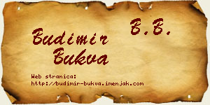 Budimir Bukva vizit kartica